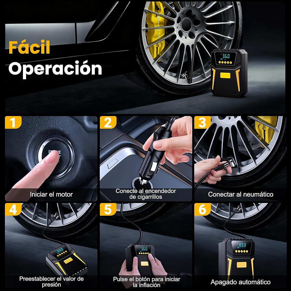 Miniatura: Inflador Ruedas Coche - Compresor Aire Portatil 12V DC, Compresor Aire Coche 150