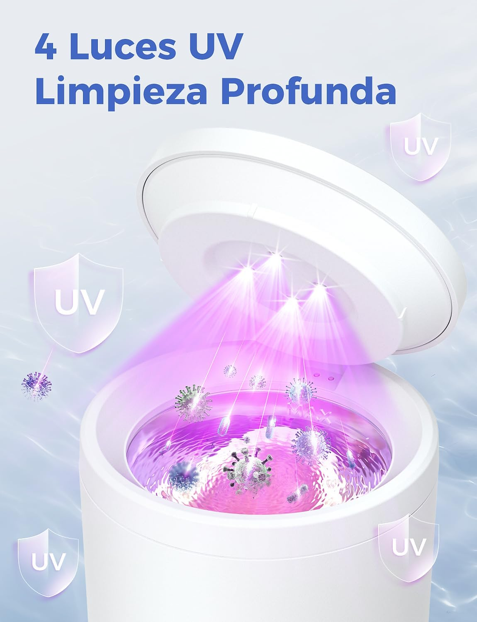 Miniatura: Limpiador Ultrasonidos Dental 48000Hz, Ultrasonic Cleaner 200ML Para Lampara UV,