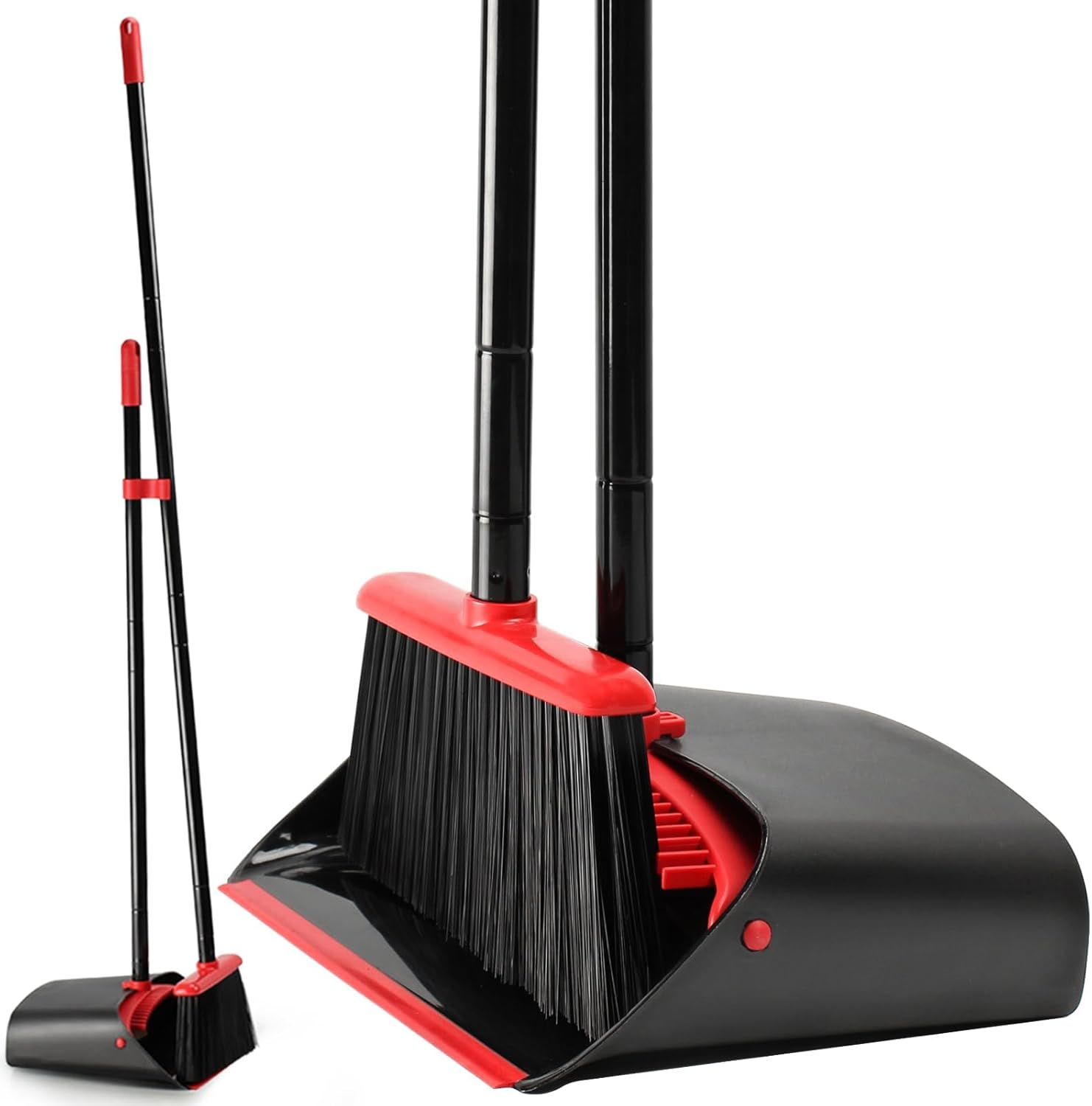 Broom and Dustpan Set for Home,Upright Broom and Dustpan Combo Sweep Set…