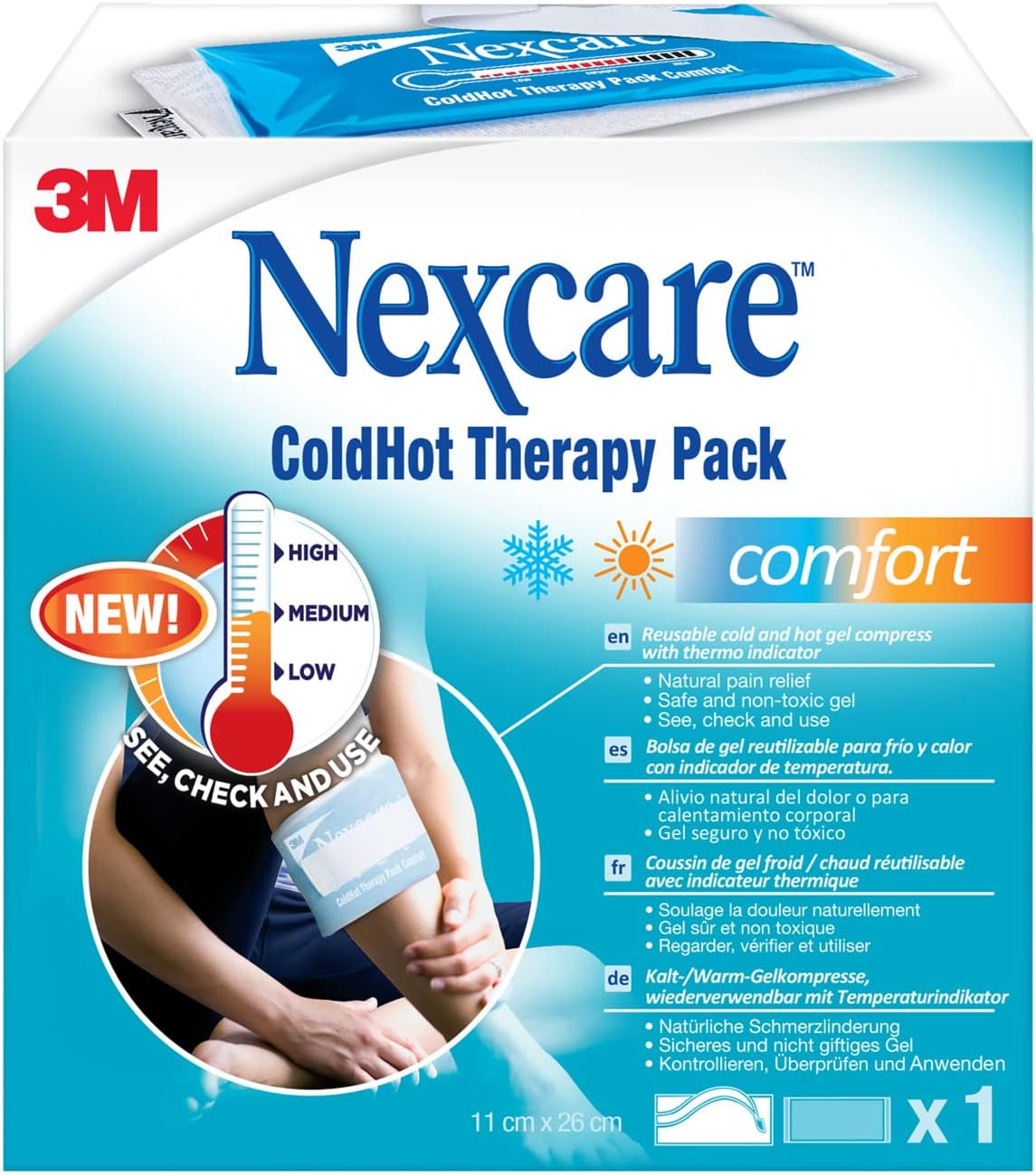Coldhot Therapy Pack Comfort, Caja De 1 Unidad (11Cm X 26Cm) Ayuda a Disminuir L