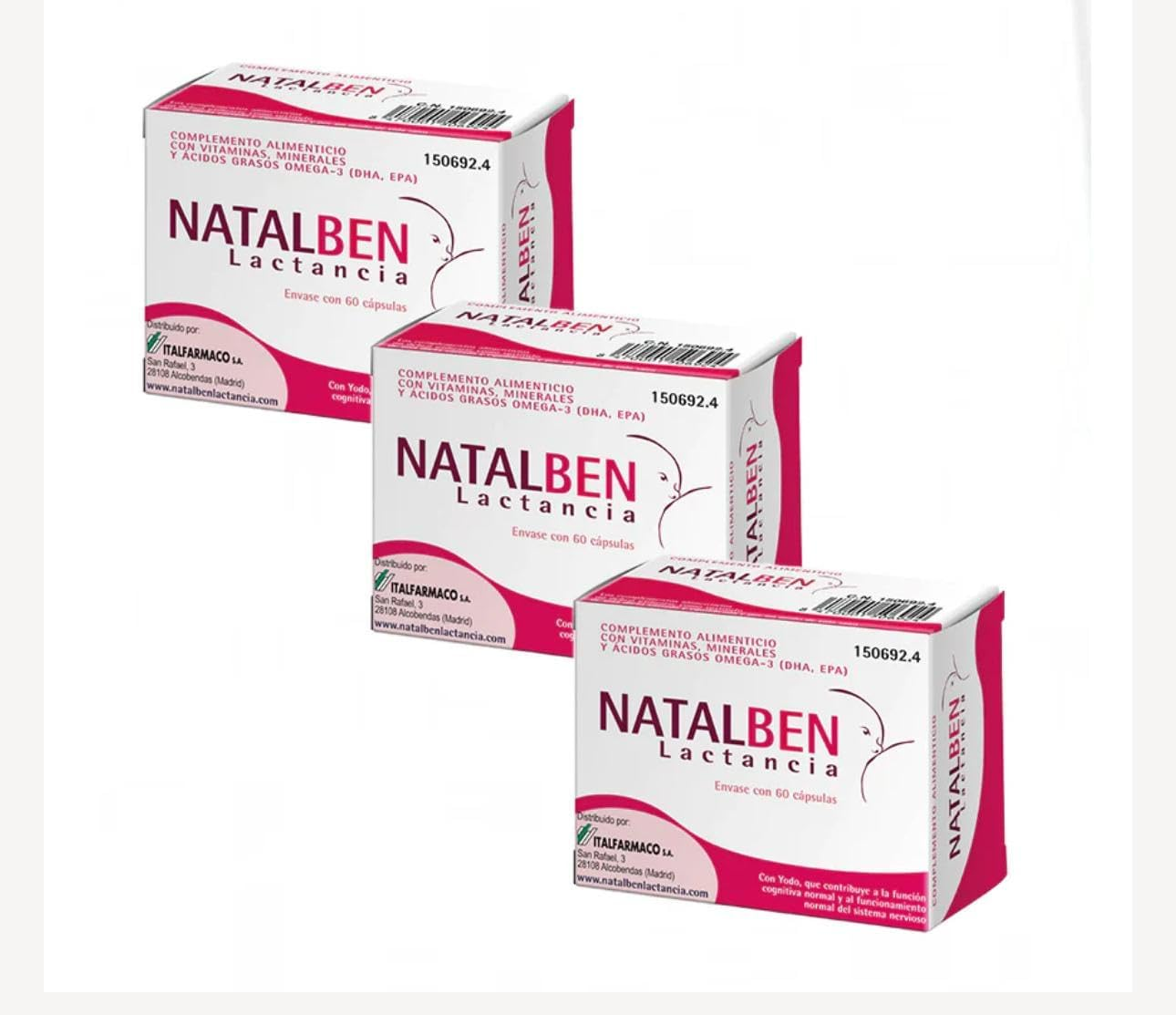 Pack Natalben Lactancia, 3X60 Cápsulas