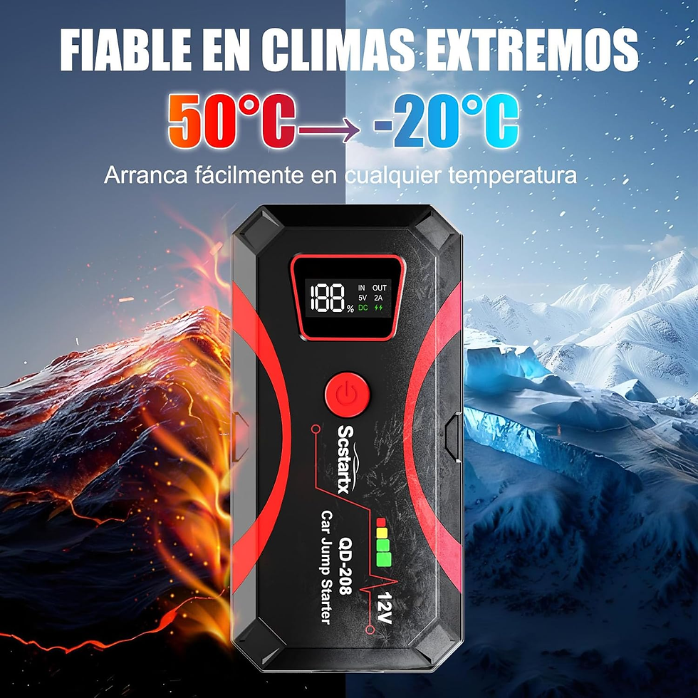 Miniatura: Arrancador De Batería Para Coche, Batería Portátil 2000A De Corriente Máxima Par