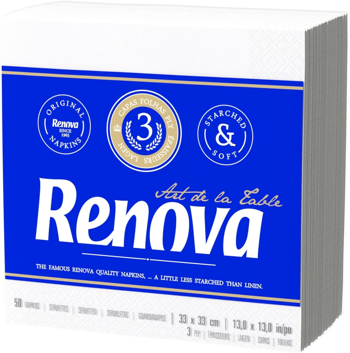 Renova Servilletas De Papel Art De La Table - 50 Servilletas Premium 3 Capas