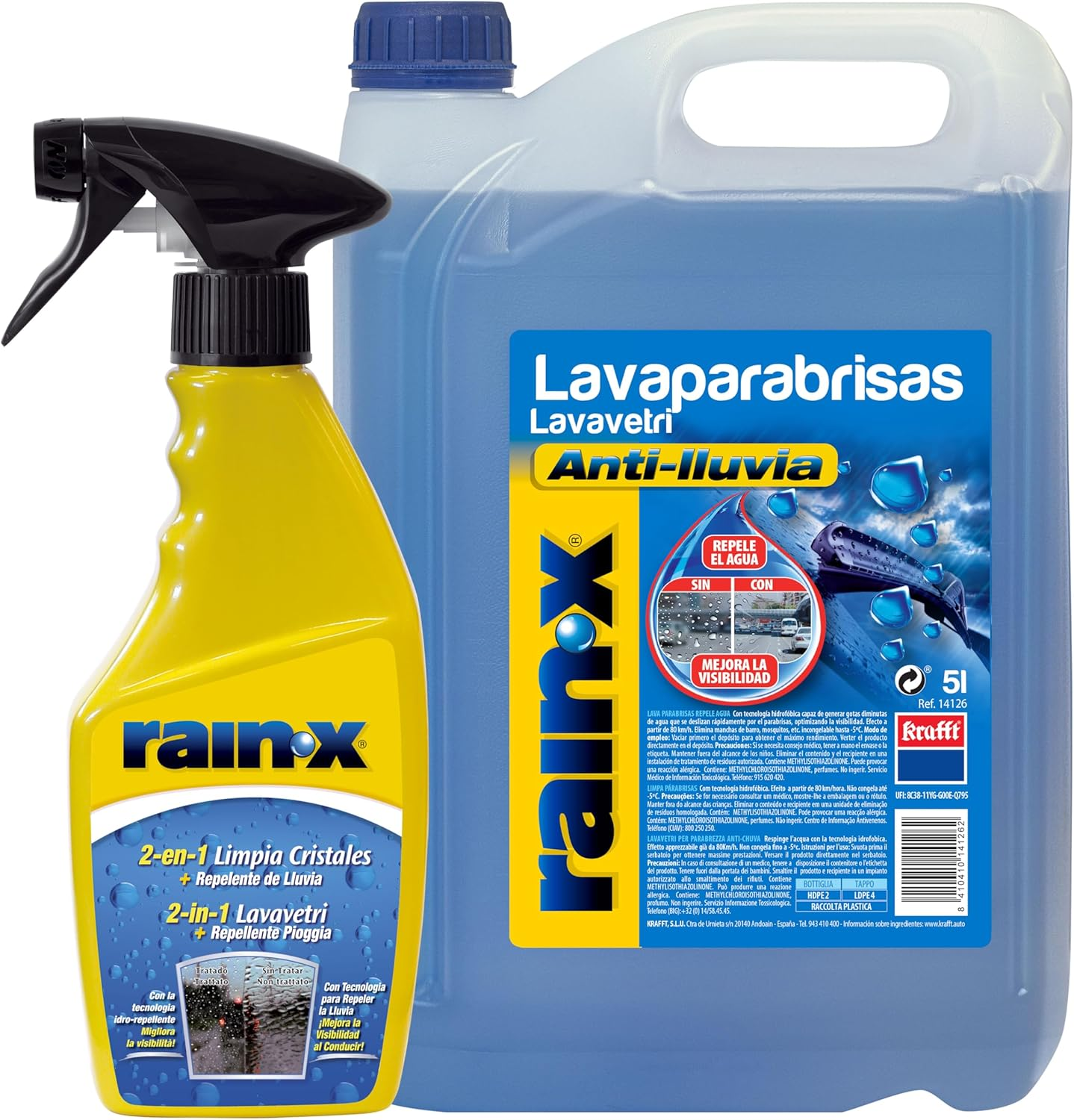 Rain-X Pack Limpiaparabrisas Y Tratamiento Antilluvia – Mejora La Visibilidad, P