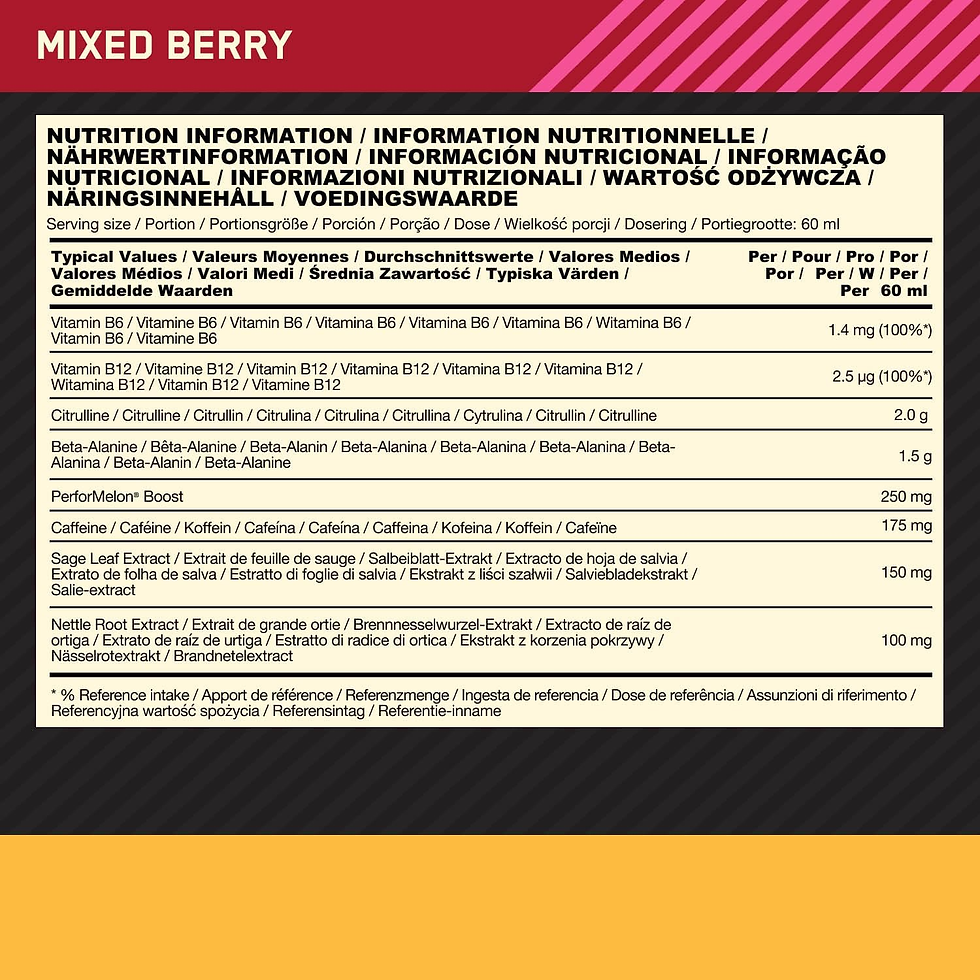 Miniatura: Optimum Nutrition Gold Standard Impulso De Energía Pre Entrenamiento, Complement