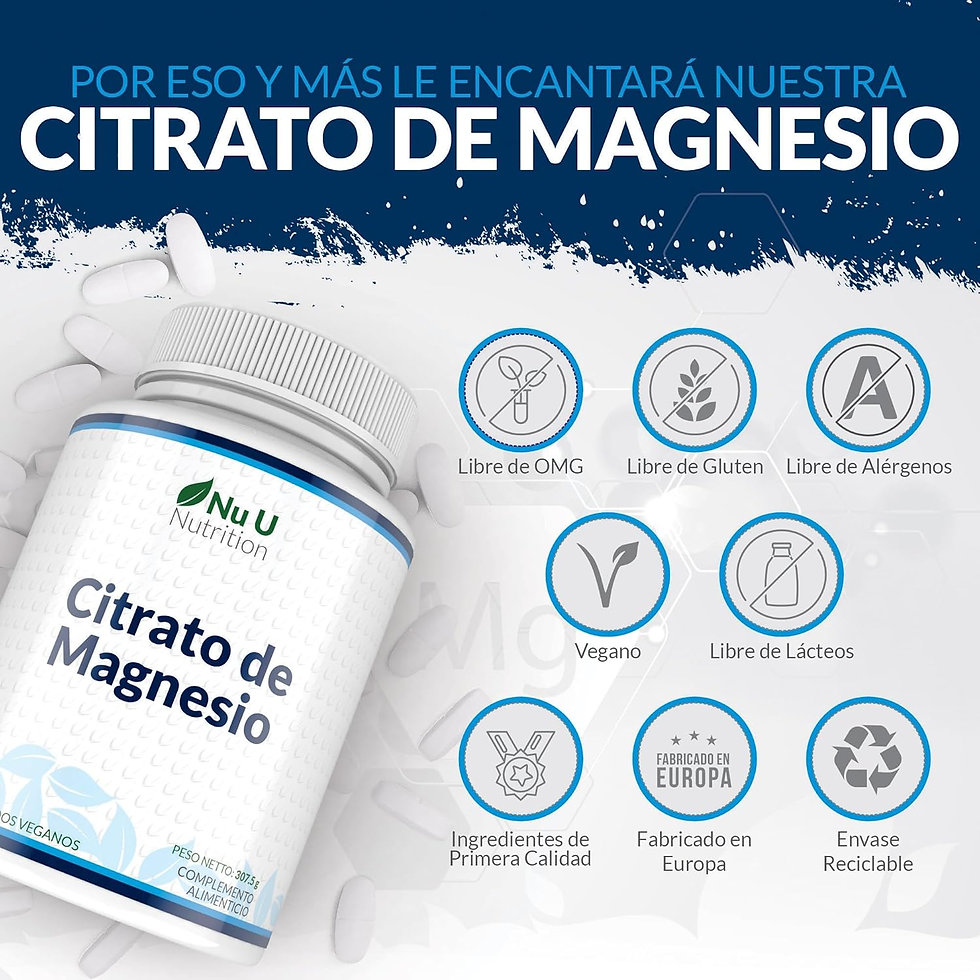 Miniatura: Citrato De Magnesio Puro 700Mg - 180 Comprimidos Veganos - 6 Meses De Suministro