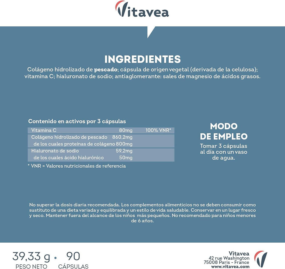 Miniatura: Colágeno Marino Naticol® 800 Mg Con Ácido Hialurónico Y Vitamina C – Piel, Hueso