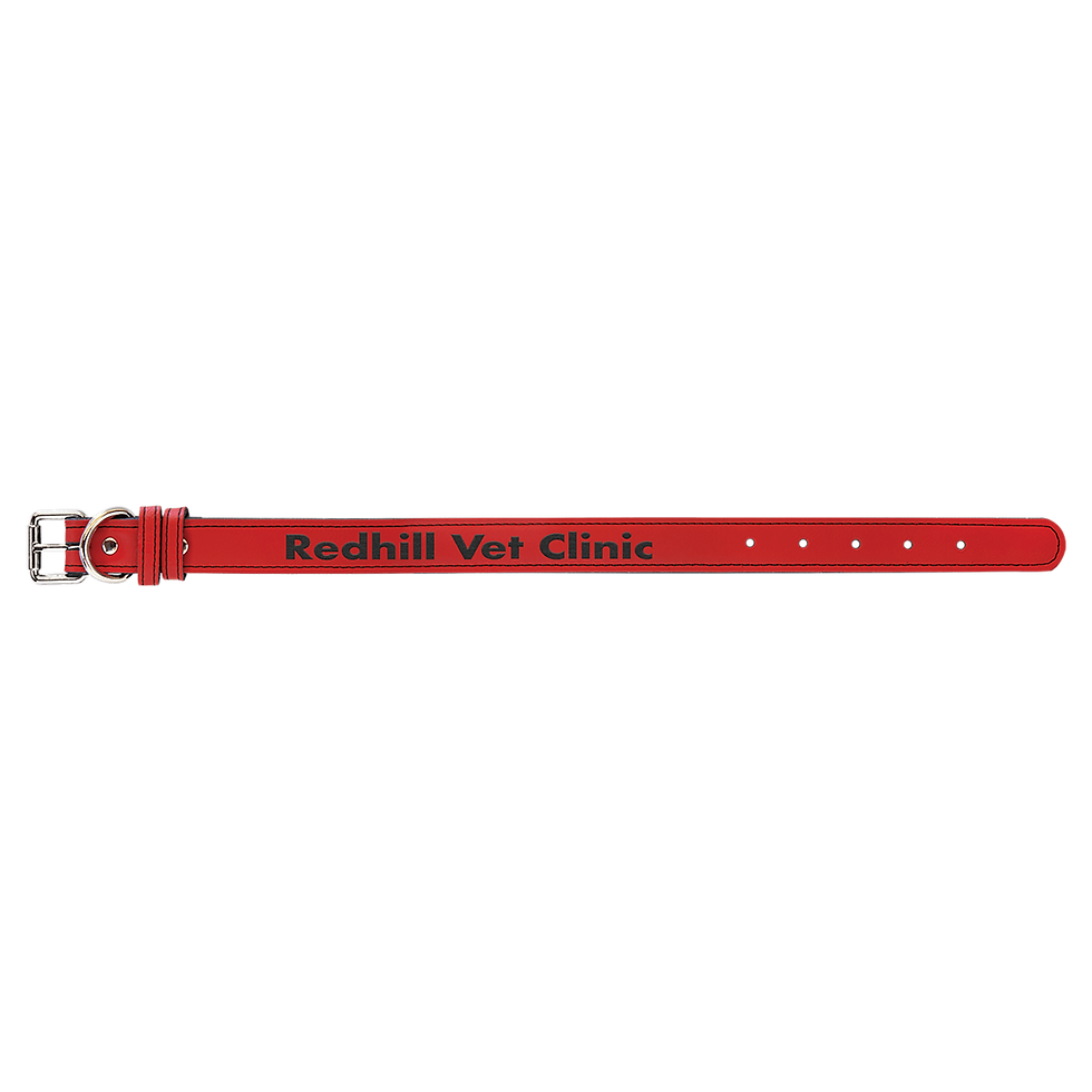 Thumbnail: Medium 19" x 1" Laserable Leatherette Dog Collar