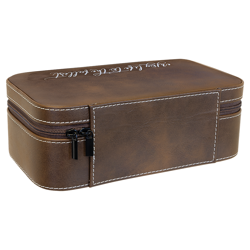 Thumbnail: Rustic/Silver Jewelry Box, Travel/Home, Leatherette