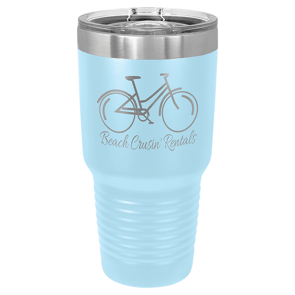 Polar Camel 30 oz. Light Blue Insulated Ringneck Tumbler with Slider Lid