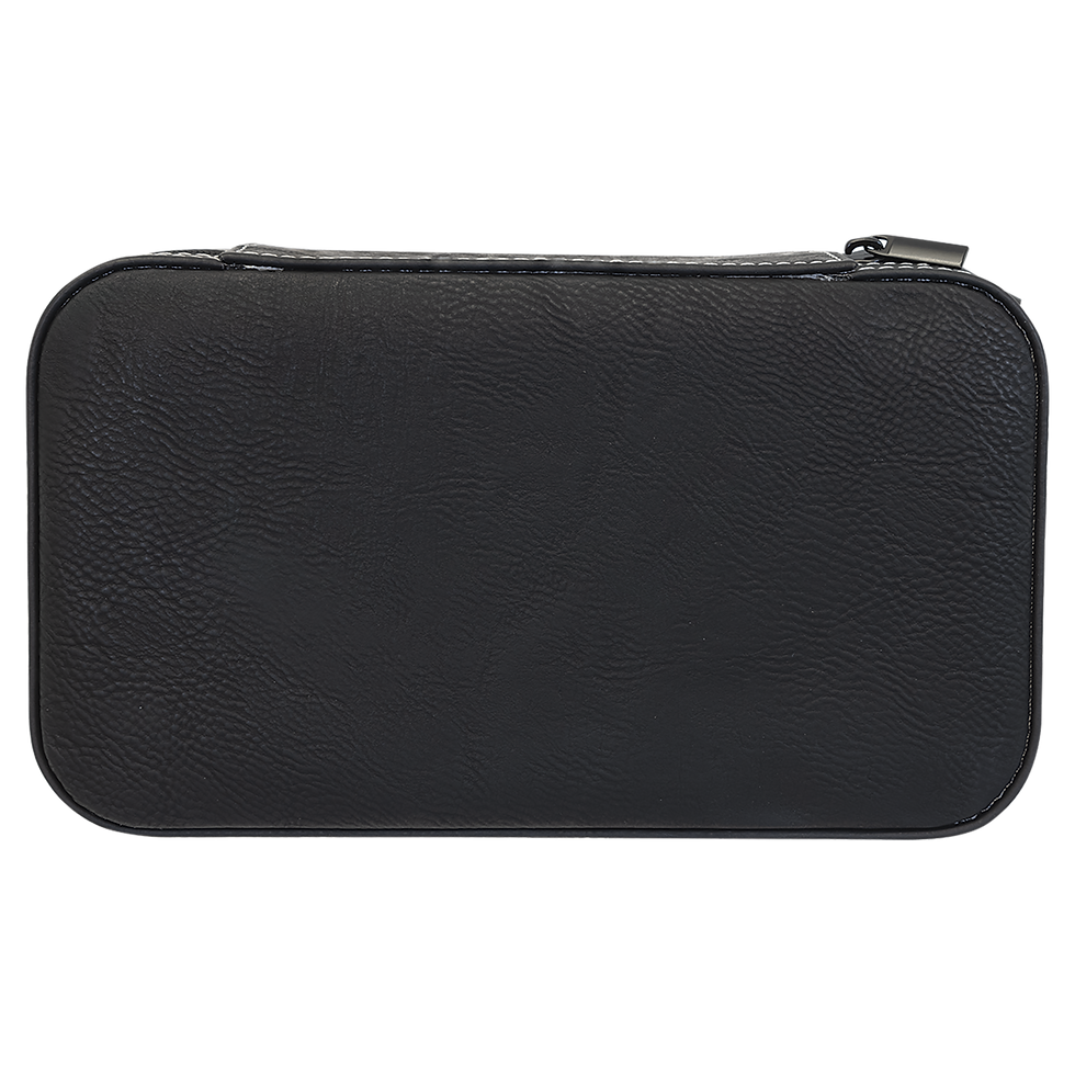 Thumbnail: Black/Silver Jewelry Box, Travel/Home, Leatherette