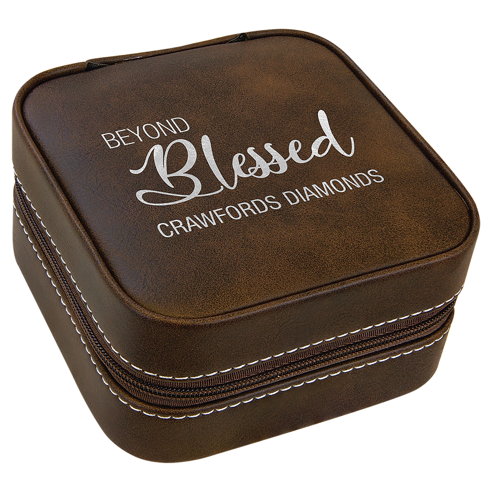 Thumbnail: Rustic/Silver Tan lining Jewelry Box/Travel/Home Leatherette