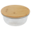 Thumbnail: 21oz. Round Glass Container with Bamboo Lid