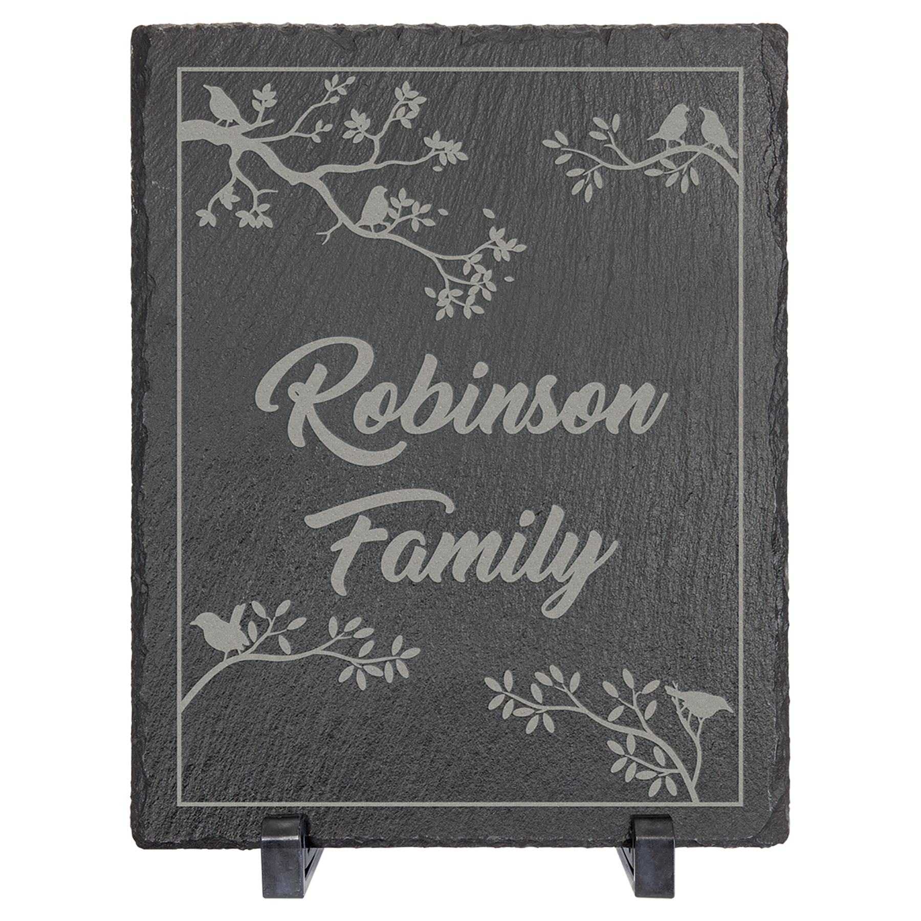 10" x 8" Rectangle Slate Decor with Plastic Feet