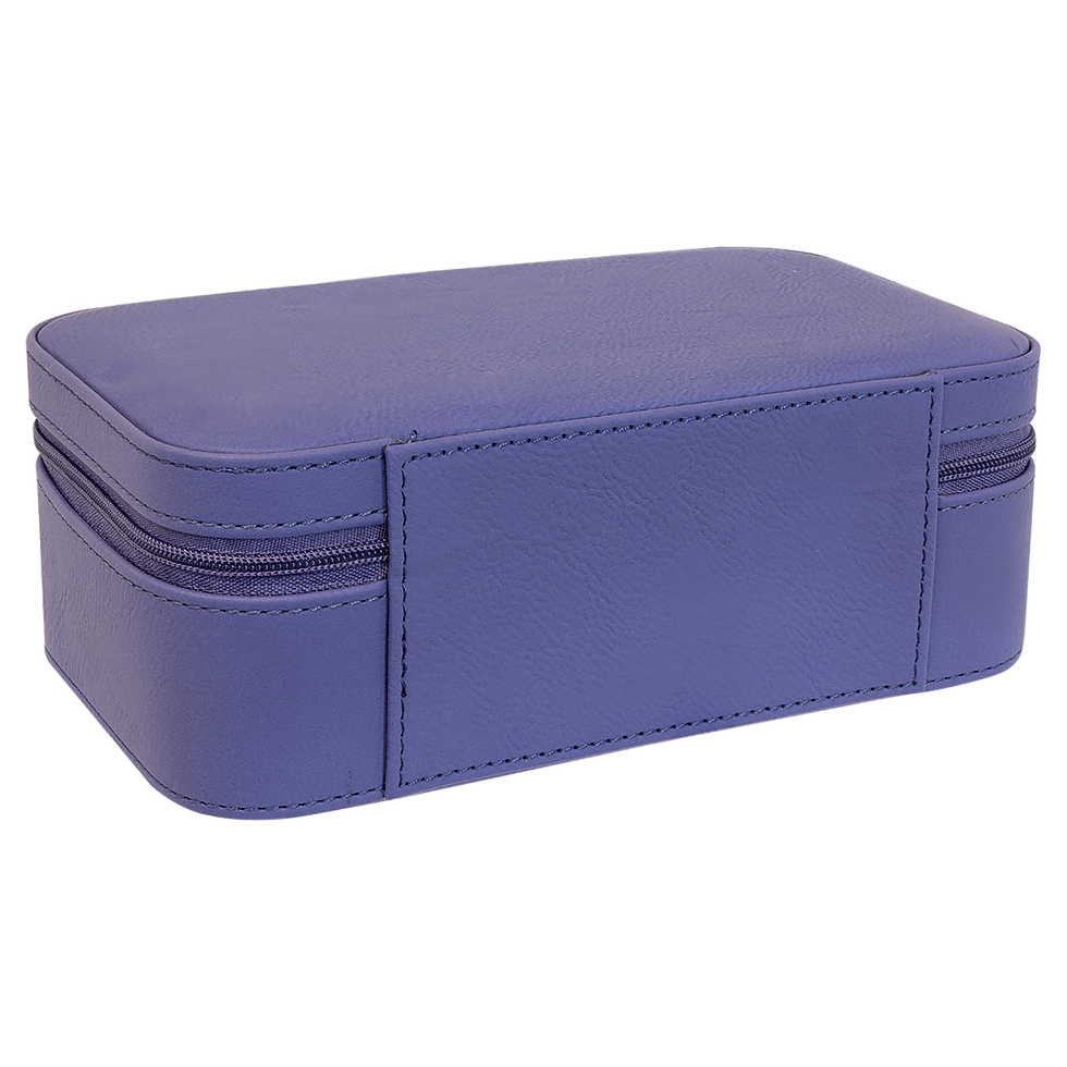 Thumbnail: Purple/Black Jewelry Container/Box, Leatherette