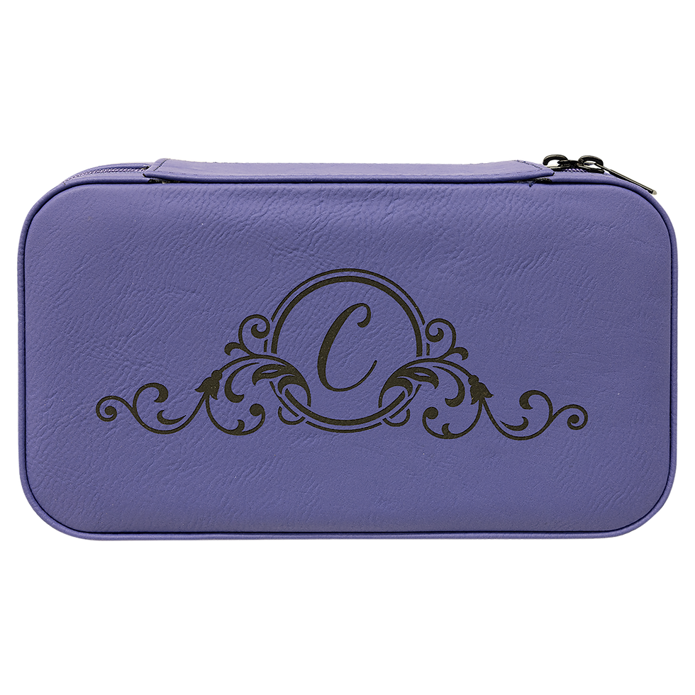 Purple/Black Jewelry Container/Box, Leatherette