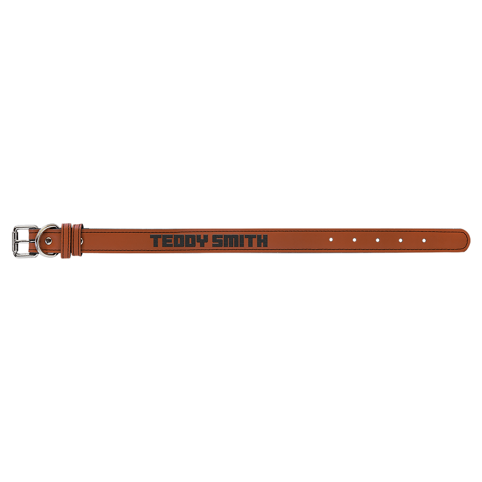 Thumbnail: Medium 19" x 1" Laserable Leatherette Dog Collar