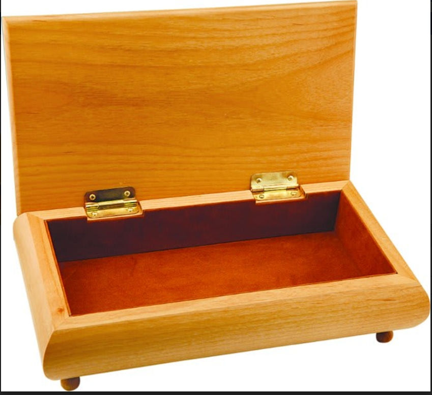 Wooden Red Alder Gift Box 10 1/2" x 6 " Red Alder Gift Box
