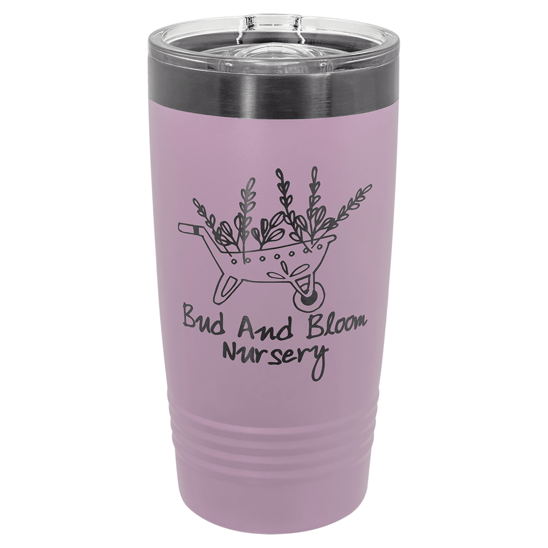 Polar Camel 20 oz. Moody Lilac/Ghost Black ION-Plated Black Ringneck Tumbler wi