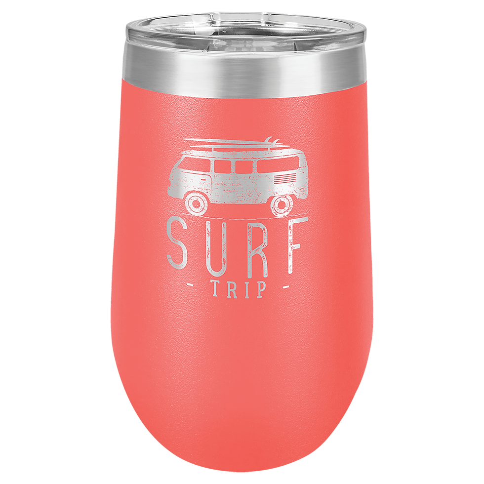 Polar Camel 16 oz. Coral Vacuum Insulated Stemless Tumbler with Lid