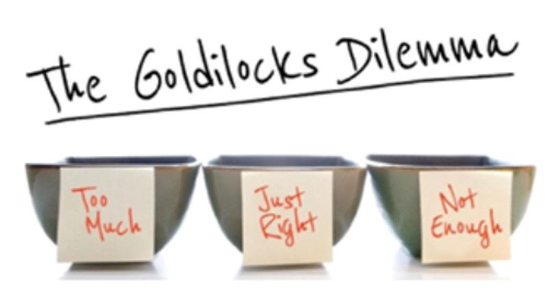 the goldilocks dilemma with three bowls