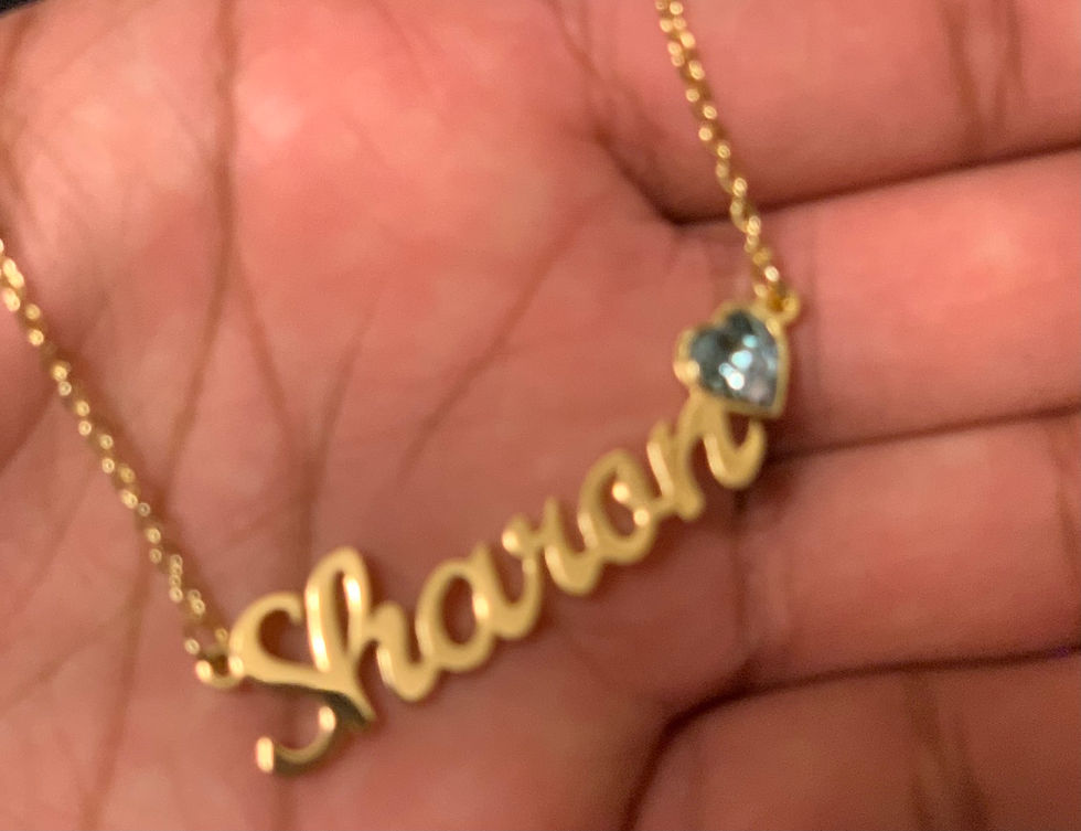 Birthstone Custom Name Necklace