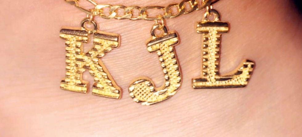 3 letter Initial anklet
