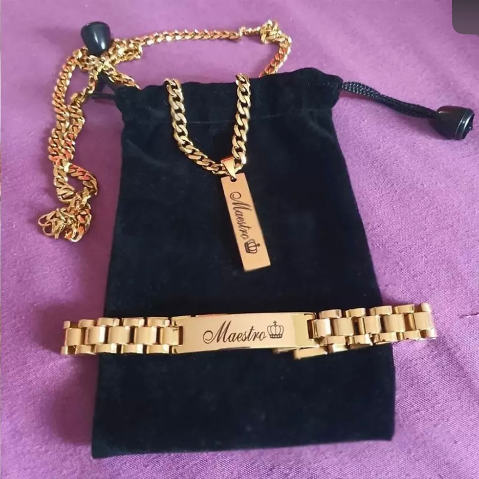 Unisex Bracelet and Necklace Set (Sold Individually Also)