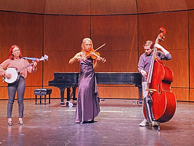 Natalie and peers performing "Dream in Blue" at her violin recital