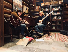 Playing music at Teton Valley Ranch Camp