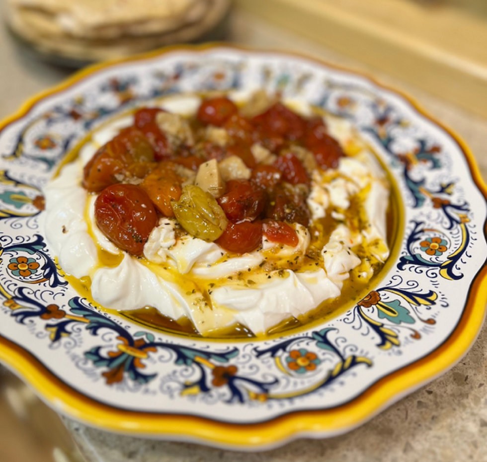 Roasted Cherry Tomato Labneh