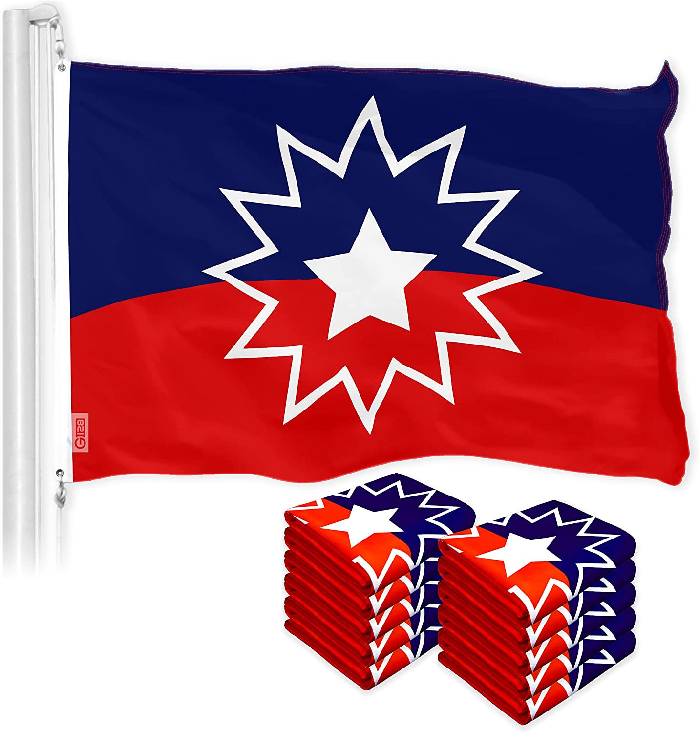 10 PACK: Juneteenth Emancipation Day Flag 3x5 FT Printed Brass Grommets