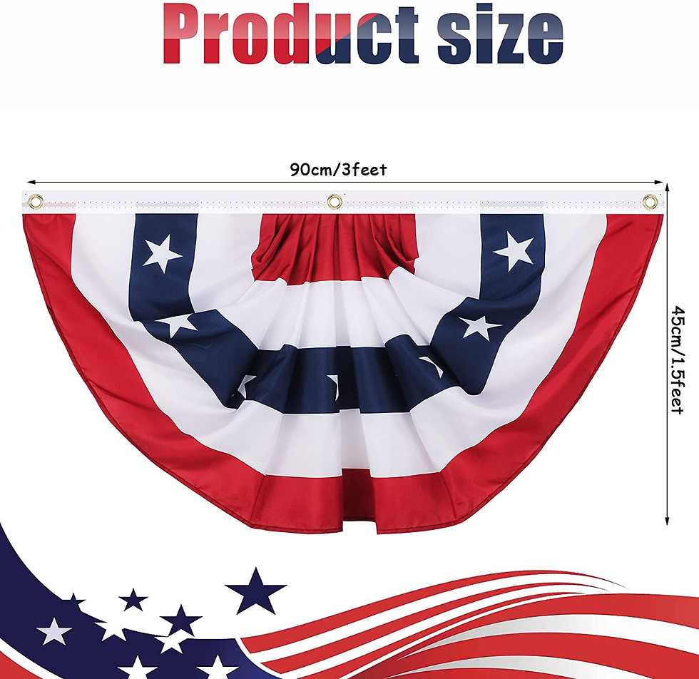 Thumbnail: Patriotic Decorations, 4th of July Pleated Fan Flags