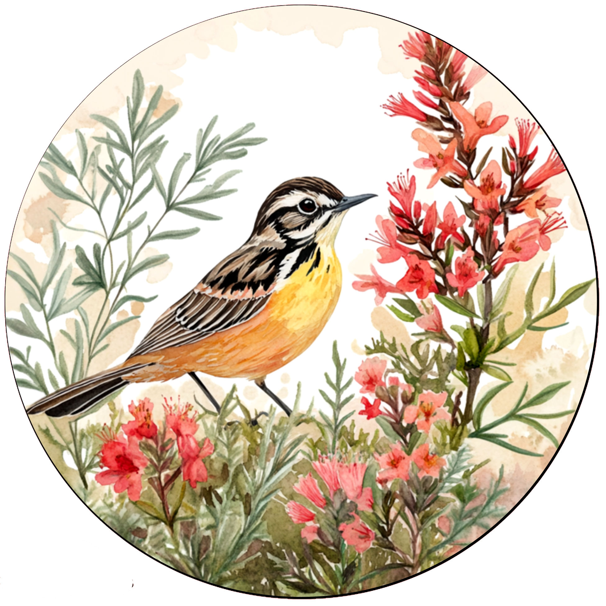 Wyoming Bird & Flower - 600