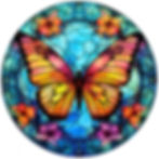 636 Butterfly-Stained Glass