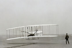 First powered airplane flight...