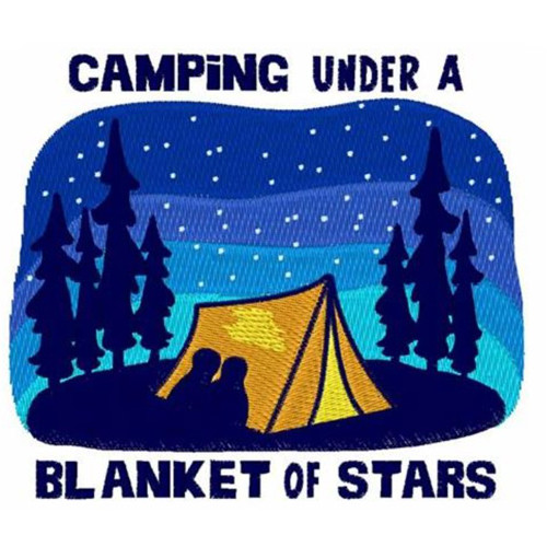 Camping under a blanket of stars.