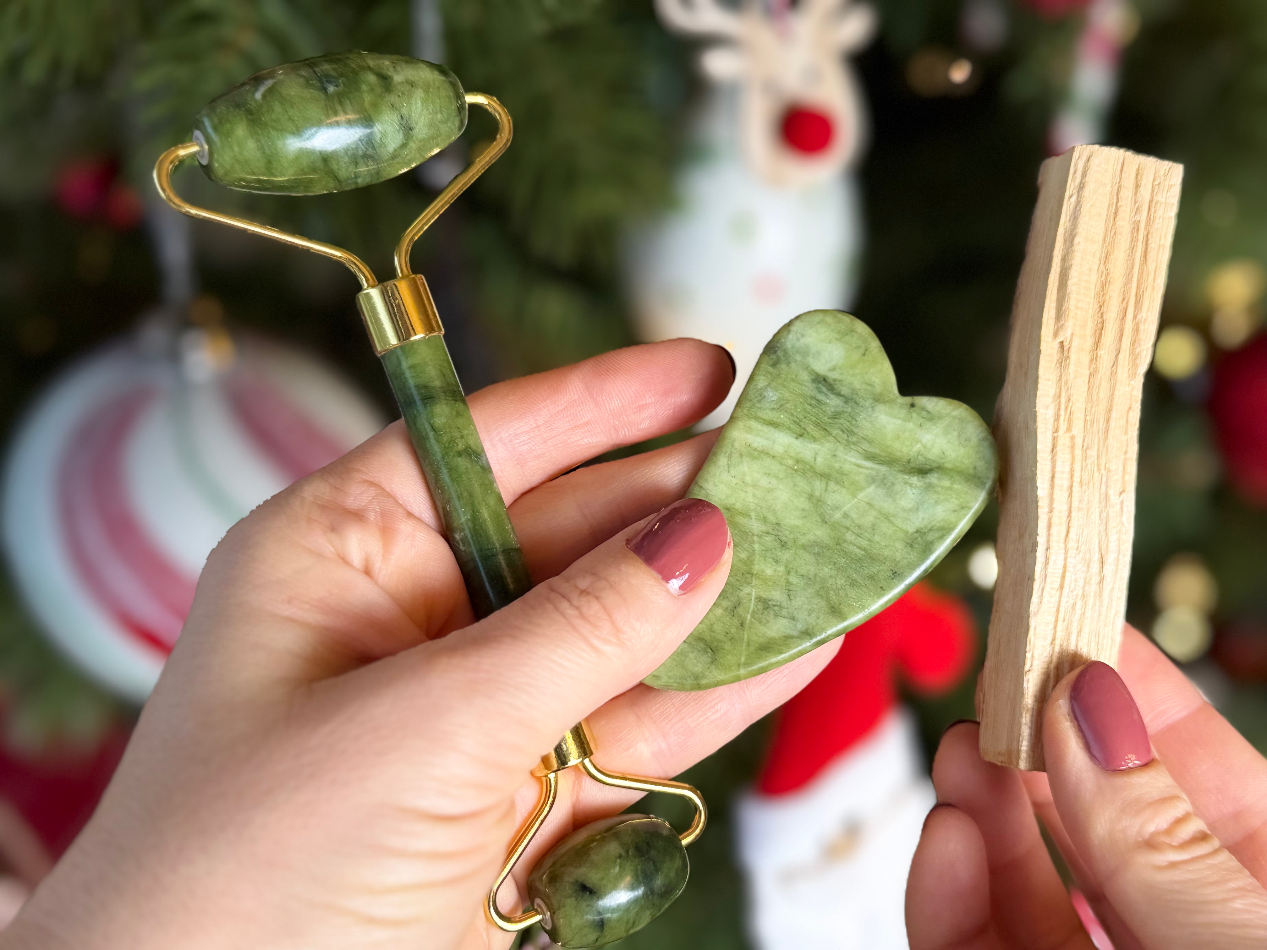 Paket Čas Zame z Gua Sha in Valjčkom iz Žad-a