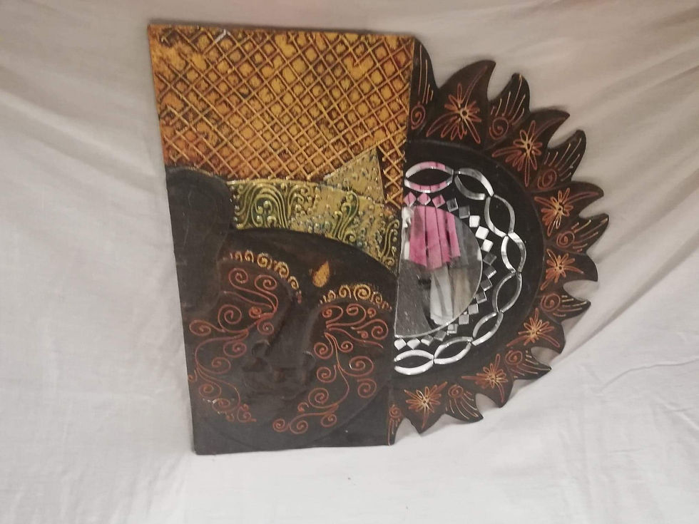 Miroir avec visage bouddha