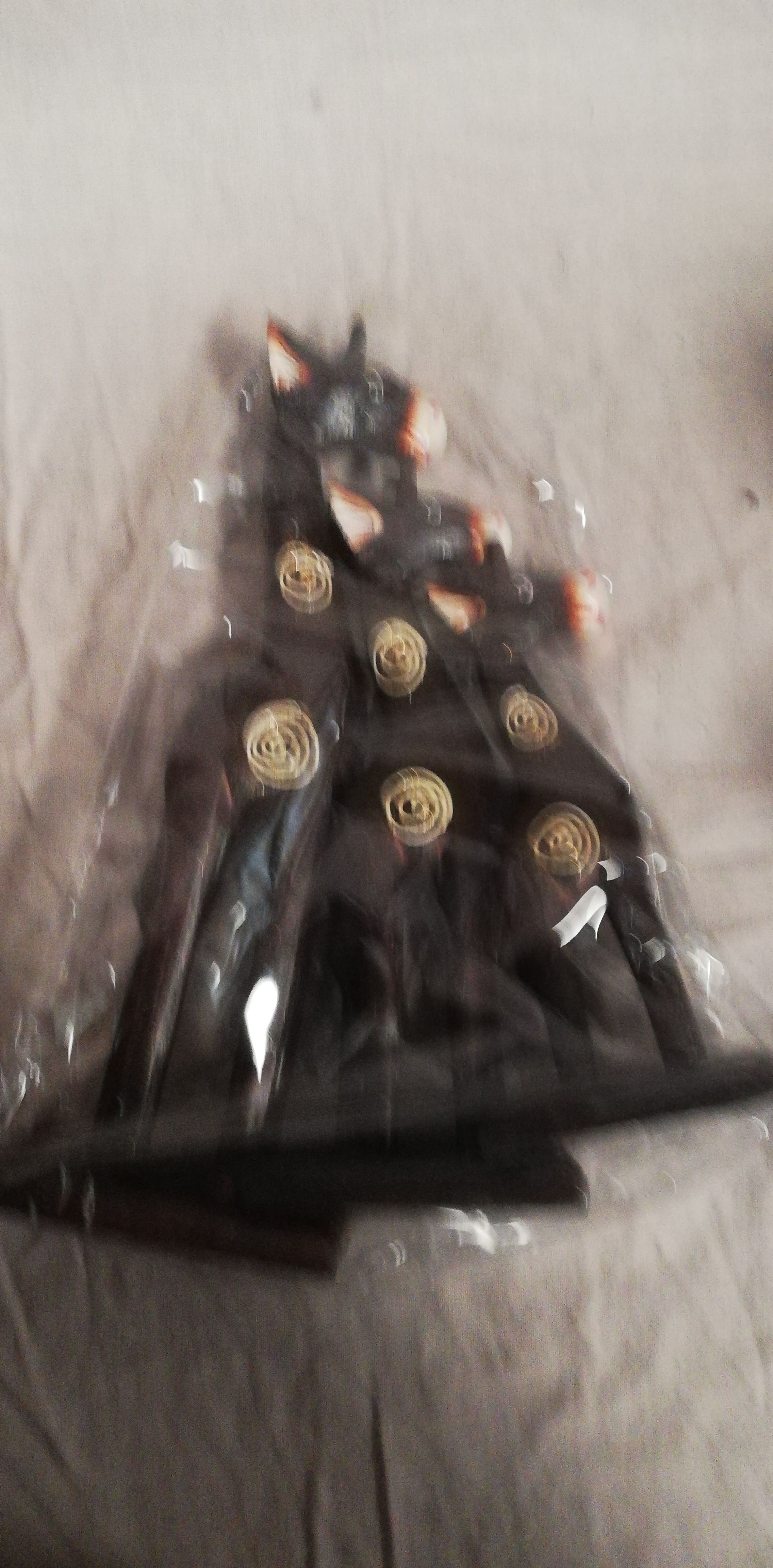 serie de 3 girafes 25/20/15 cm en bois d albesia