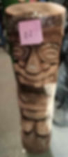 Statue totem tiki 100 cm pas cher en bois de cocotier