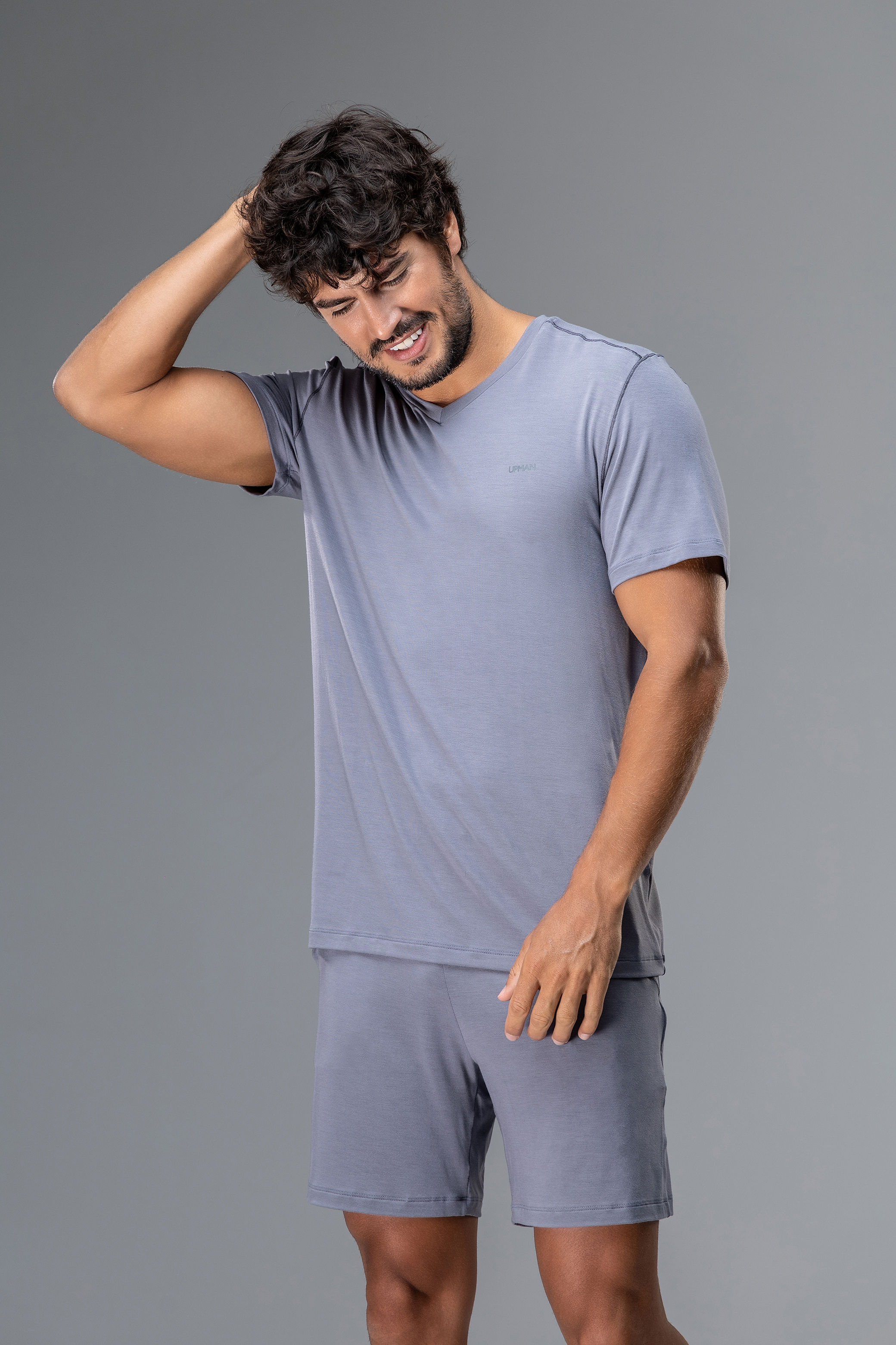 Pijama Masculino curto Bambu-UPMAN