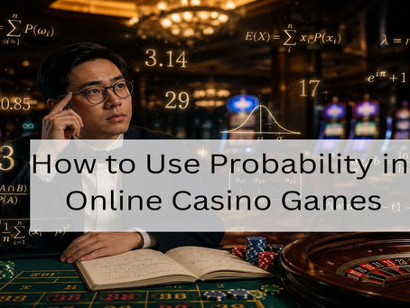 Mathematician analysing casino odds as numbers and probability formulas float around a roulette table.