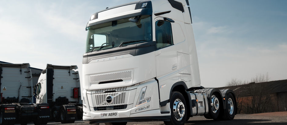 Image of a white Volvo FH Aero tractor unit