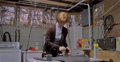 Marilyn Chambers' Ivory Snow box appears prominently in The Exorcist, 1973