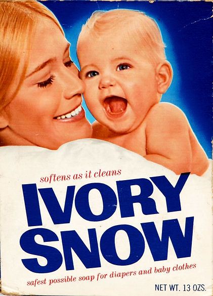 Marilyn Chambers on the cover of Procter & Gamble's Ivory Snow box, 1972
