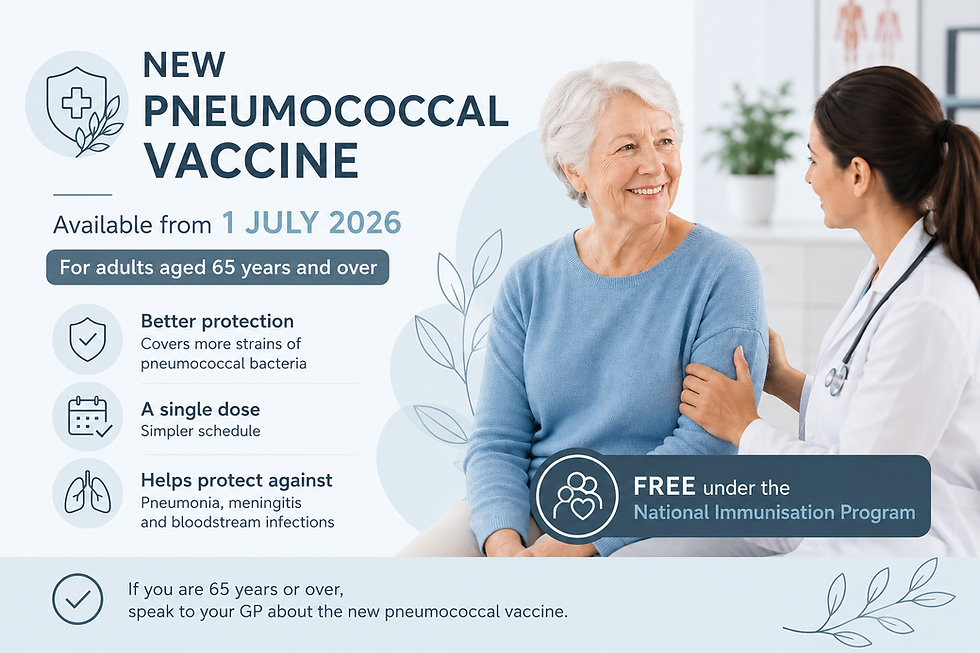 New Pneumococcal Vaccine Available from 1 July 2026 – What You Need to Know