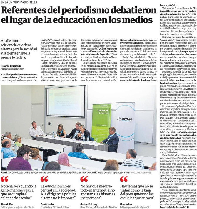 Foto // Argentinos por la Educación en Clarín