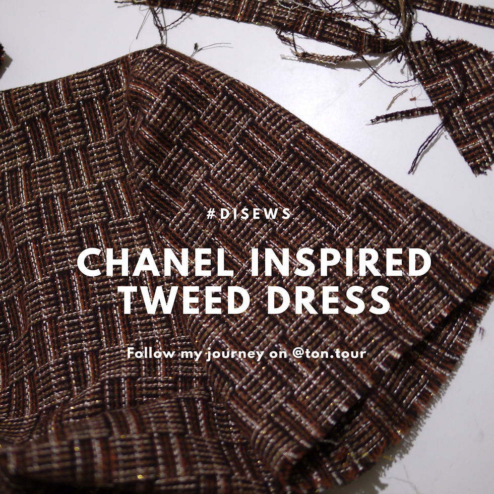 Chanel inspired tweed dress