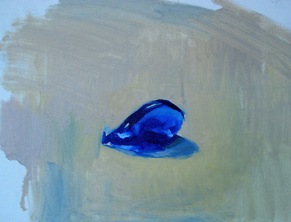 "Estudio de cristal I". Óleo. 2014